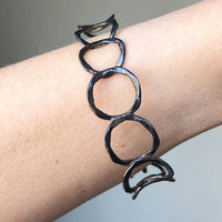 Sterling Silver Hammered Circles Bracelet