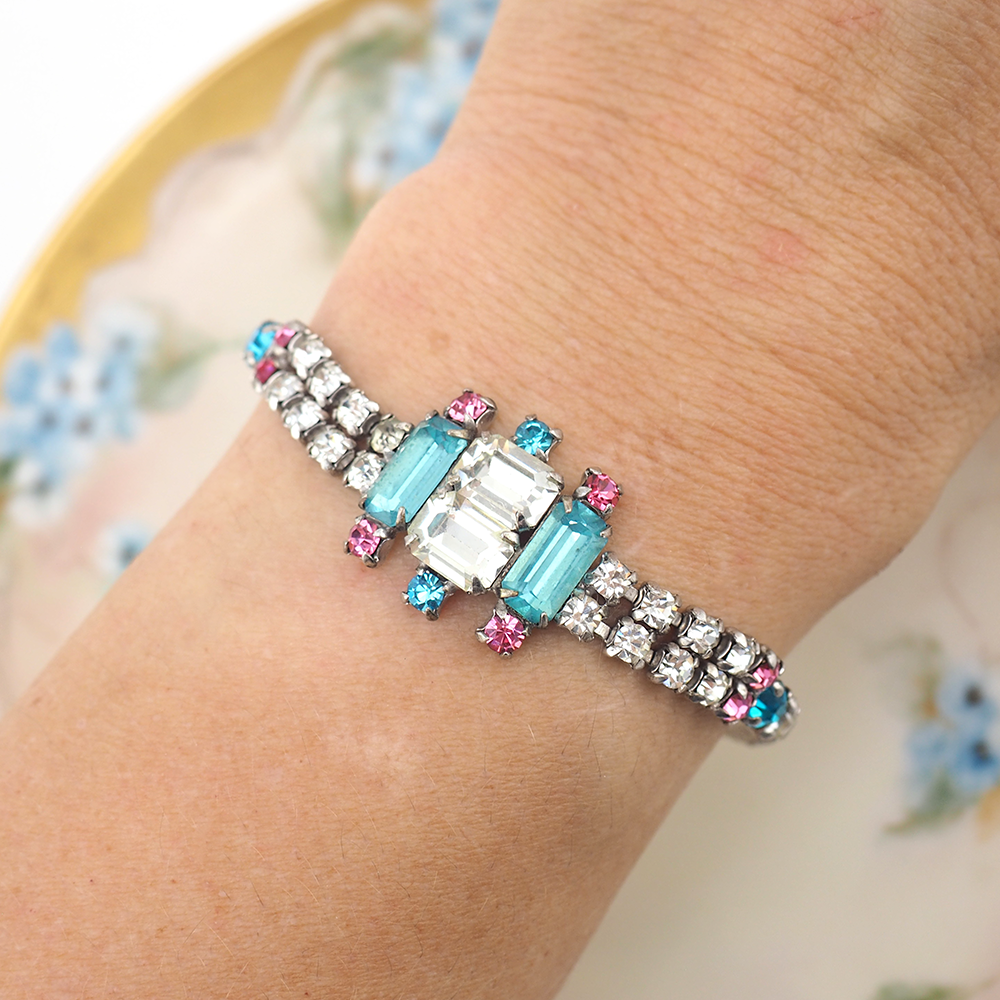 Vintage Jay Flex Rhinestone Jewelry Set