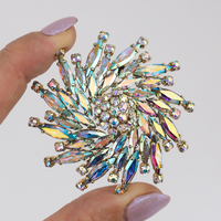 Vintage Sherman Pinwheel Brooch and Earring Set