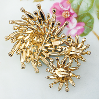 Vintage Sherman Pinwheel Brooch and Earring Set