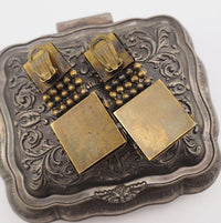 Vintage Earrings Ornate Vintage Brass Statement