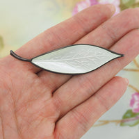 David Andersen Brooch, David Andersen Leaf, Minimalist Brooch, Enamel Brooch, Leaf Brooch, Silver Enamel Brooch, Norway Enamel, 925 Enamel