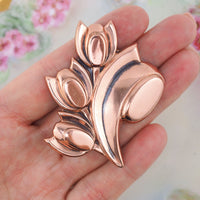 Renoir Brooch, Renoir Tulip, Vintage Brooch, Copper Brooch, Vintage Copper Pin, Midcentury Brooch, Modernist Brooch, Flower Brooch
