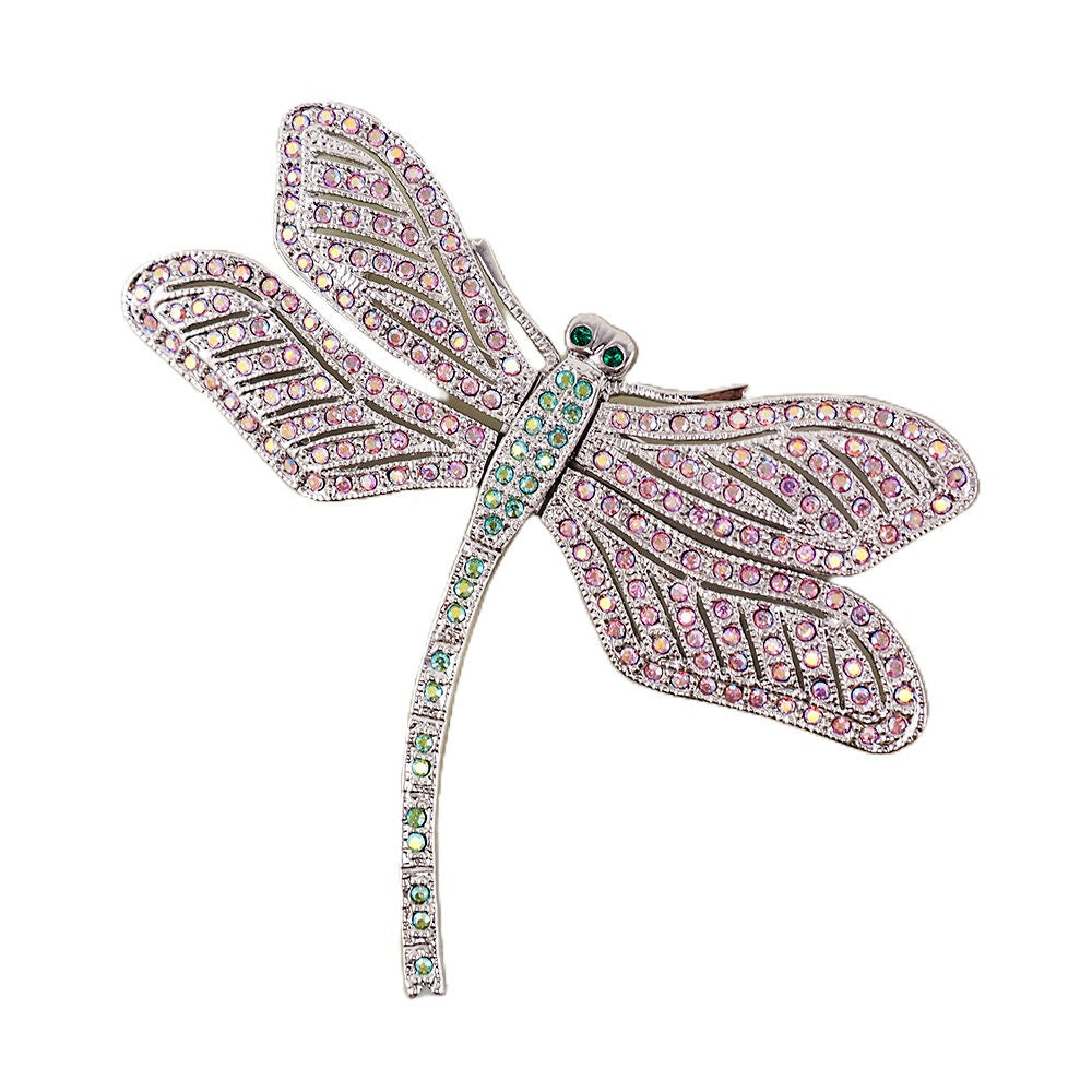 Camrose & Kross Mechanical Rhinestone Dragonfly Brooch – Vintage