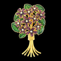 Joan Rivers Brooch, Bouquet of Violets Brooch, Flower Brooch, Joan Rivers Classics, 25th Anniversary, Purple lower Brooch, Bouquet Brooch