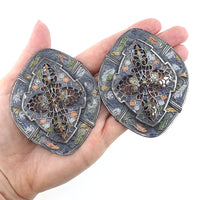 1900s Buckle,1900s Jewelry,Antique Belt,Antique Buckle,Antique Jewelry,Art Nouveau,Art Nouveau Buckle,Belt Buckle,Buckle Pair,Enamel Buckle,Floral Buckle,Sash Buckle,Vintage Buckle