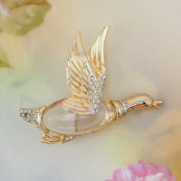 Jelly Belly Brooch, Coro Brooch, Coro Mallard, Vintage Coro Brooch, Duck Brooch, Coro Jelly Belly, Vintage Brooch, Lucite Brooch, 1940s