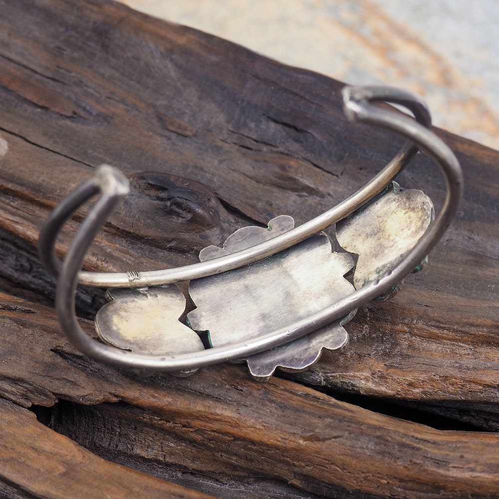 Turquoise Bracelet, Zuni Bracelet, Snake Eye Turquoise, Sterling Silver Bracelet, Cuff Bracelet, Native American Bracelet, Vintage Bracelet