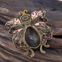 Joan Rivers Brooch, Red Bug Brooch, Fantasy Bug Brooch, Figural Brooch, Designer Brooch, Joan Rivers Jewelry, Joan Rivers Pin, Rhinestone