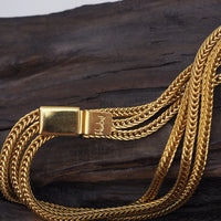 Hobe Necklace, Buckle Necklace, Vintage Necklace, Hobe Jewelry, Rhinestone Necklace, Sautoir Necklace, Gold Tone Necklace, Chain Necklace