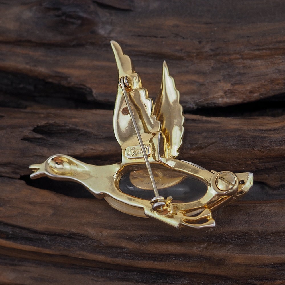 Jelly Belly Brooch, Coro Brooch, Coro Mallard, Vintage Coro Brooch, Duck Brooch, Coro Jelly Belly, Vintage Brooch, Lucite Brooch, 1940s