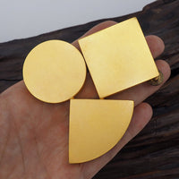 Matte Gold Brooch, Shapes Brooch, Modernist Brooch, Geometric Brooch, Statement Brooch, Large Brooch, 3D Brooch, Pin Brooch, Gold Tone Pin