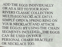 Joan Rivers Charms, Joan Rivers Egg, Egg Charm, Set of 3, Faberge Egg, Egg Necklace, Enamel Egg Charm, Acorn Charm, Flower Charm, Charm Set