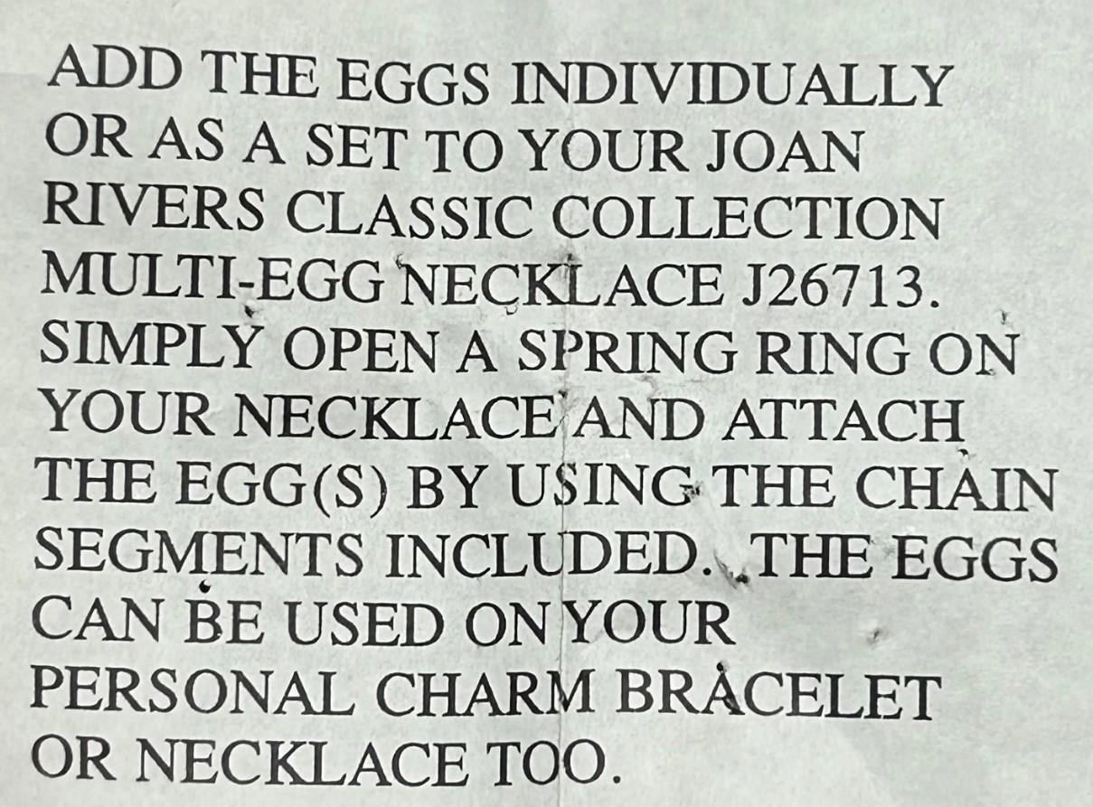 Joan Rivers Charms, Joan Rivers Egg, Egg Charm, Set of 3, Faberge Egg, Egg Necklace, Lock and Key Charm, Enamel Egg Charm, Charm Set