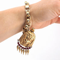 Napier Bracelet, Perfume Bracelet, Vintage Napier, Egyptian Revival, Cleopatra Bracelet, 1950s Jewelry, Figural Bracelet, Vintage Perfume