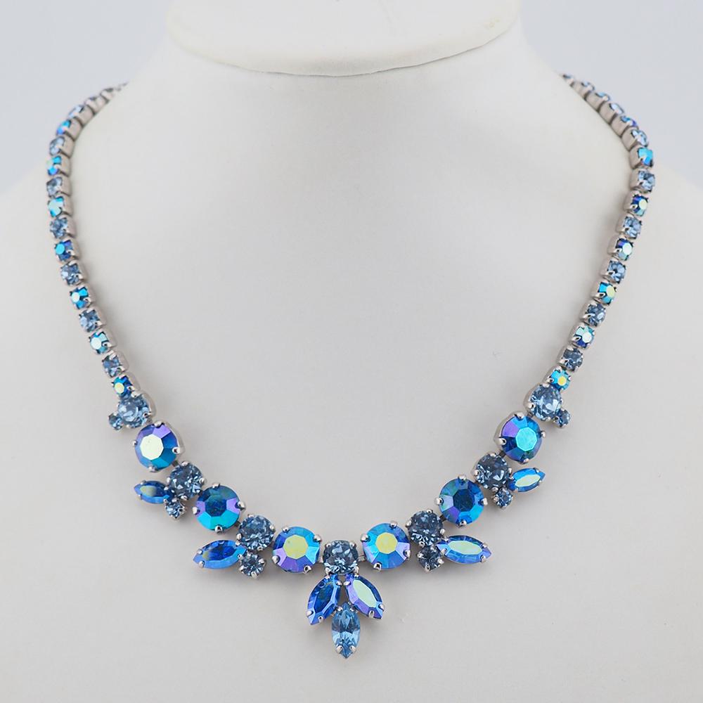 Vintage Rhinestone Set, Sherman Jewelry, Sherman Set, Vintage Rhinestone Jewelry, Gustave Sherman, Necklace Earring Set, Bridal Jewelry