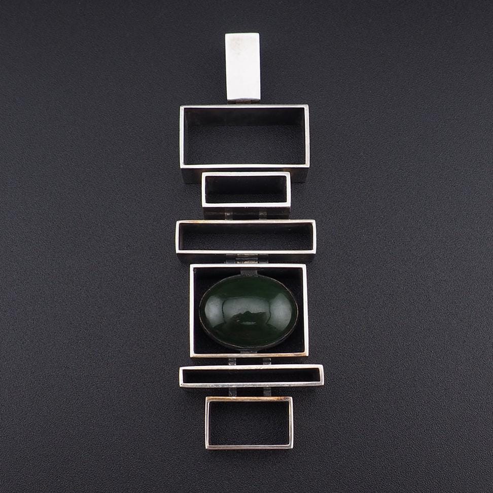 Hans Gehrig Pendant, Modernist Pendant, Canadian Modernist, Geometric Pendant, Mid Century Pendant, Sculptural Jewelry, 925 Silver Pendant