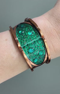 Matisse Renoir, Midcentury Bracelet, Renoir Enamel, Vintage Bracelet, Copper Bracelet, Cuff Bracelet, Midcentury Bracelet, MCM Bracelet