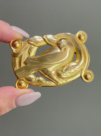 Coro Brooch, Dove Brooch, Vermeil Brooch, Bird Brooch, Vintage Brooch, Gold Plated Brooch, Coro Sterling, Vintage Coro, 1940s Brooch