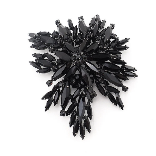 Sherman Black Japanned Brooch