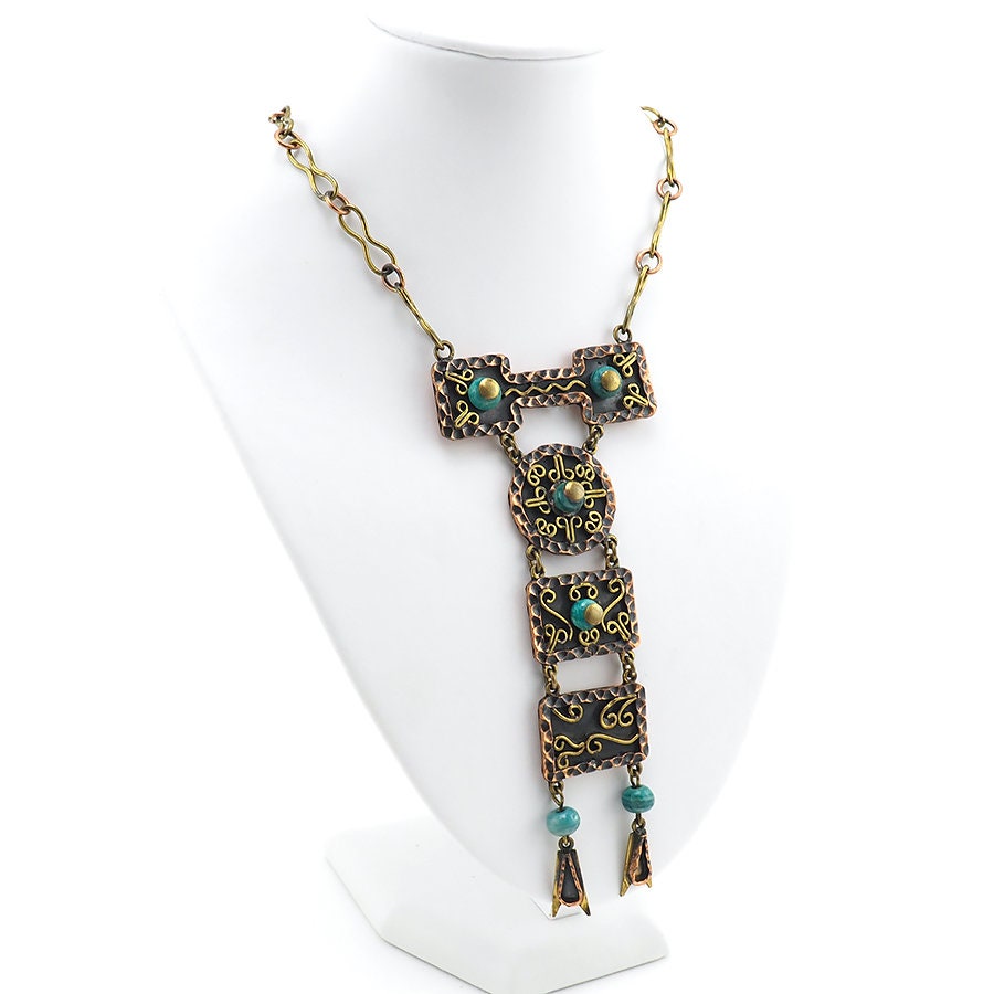 Vintage Maya Mexico Statement Necklace