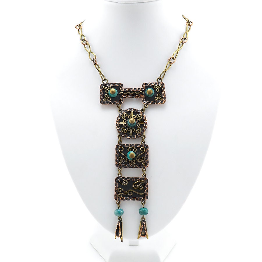 Vintage Maya Mexico Statement Necklace
