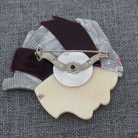 Lea Stein Vintage Indian Chief Brooch