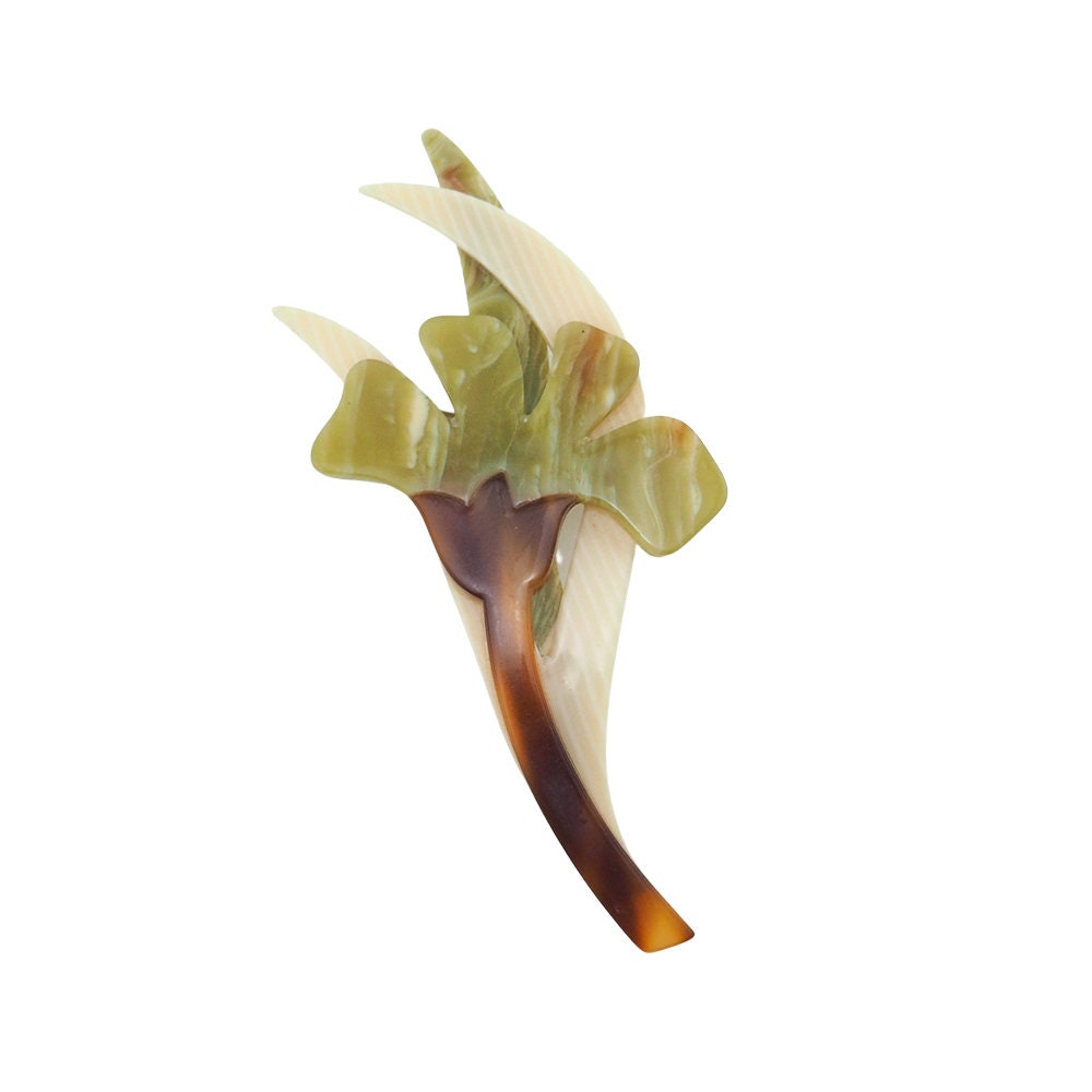 Lea Stein Edelweiss Flower Brooch