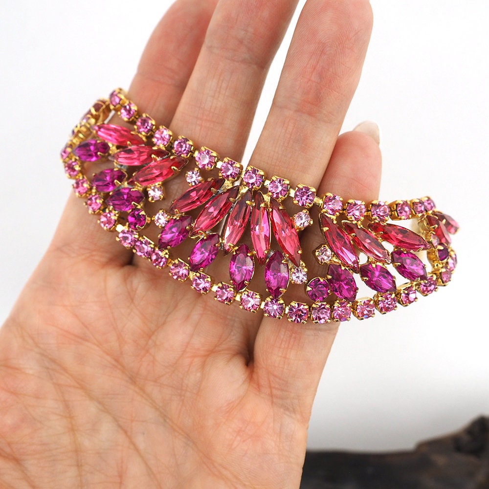 Vintage Juliana Pink Necklace and Earring Set