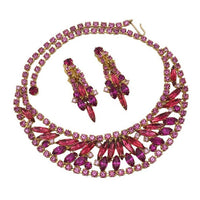 Vintage Juliana Pink Necklace and Earring Set