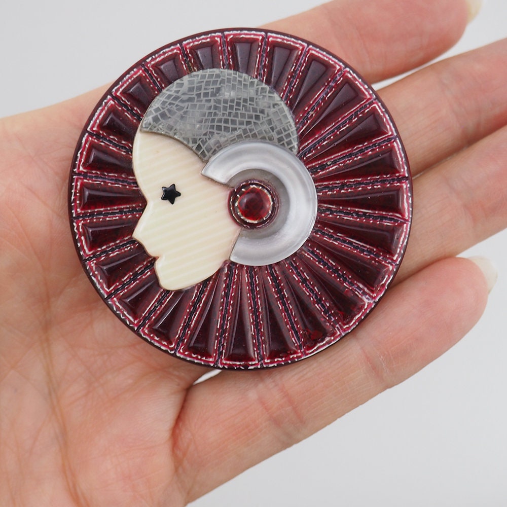 Lea Stein French Collerette Brooch