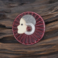 Lea Stein French Collerette Brooch