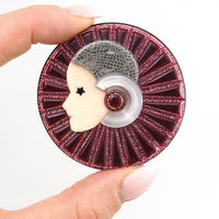 Lea Stein French Collerette Brooch