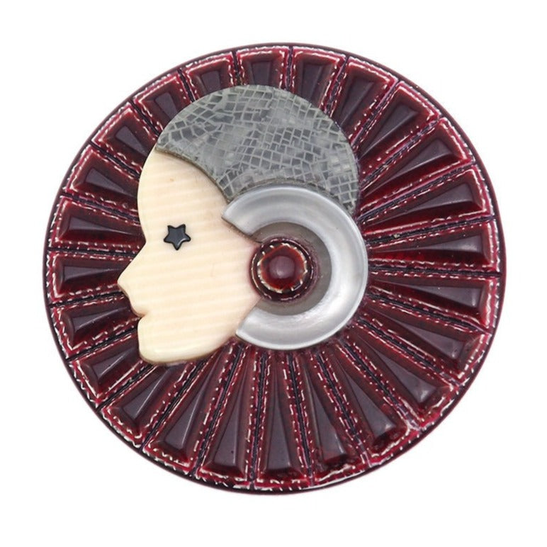 Lea Stein French Collerette Brooch