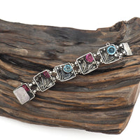 Vintage Hobe Sterling Silver Flower Bracelet