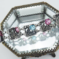 Vintage Hobe Sterling Silver Flower Bracelet