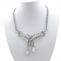Collier Goutte Strass Boucher Vintage
