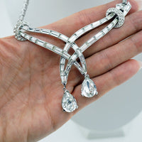 Collier Goutte Strass Boucher Vintage
