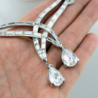 Collier Goutte Strass Boucher Vintage