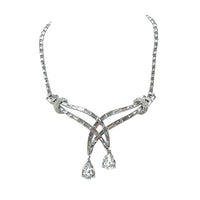 Collier Goutte Strass Boucher Vintage