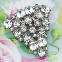 Vintage Clear Rhinestone Fur Clip
