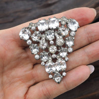 Vintage Clear Rhinestone Fur Clip