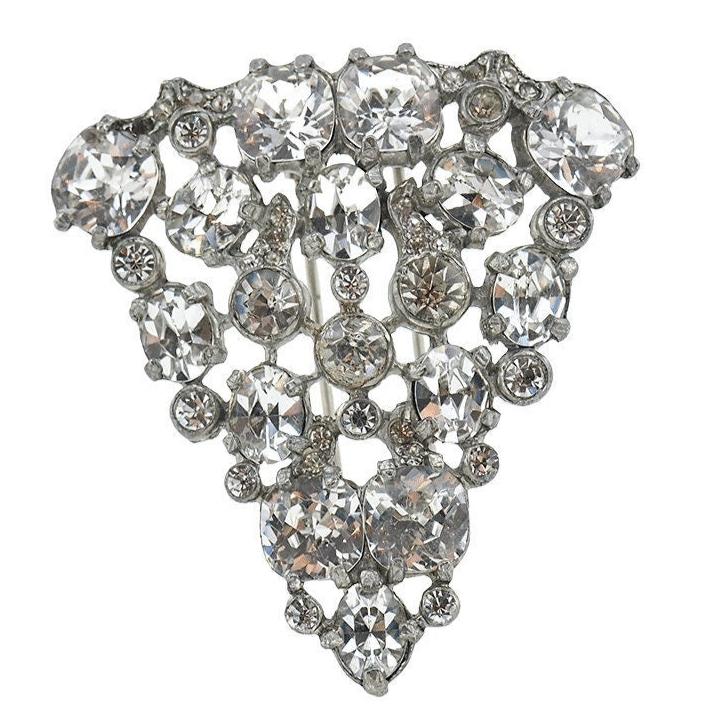Vintage Rhinestone Fur Clip