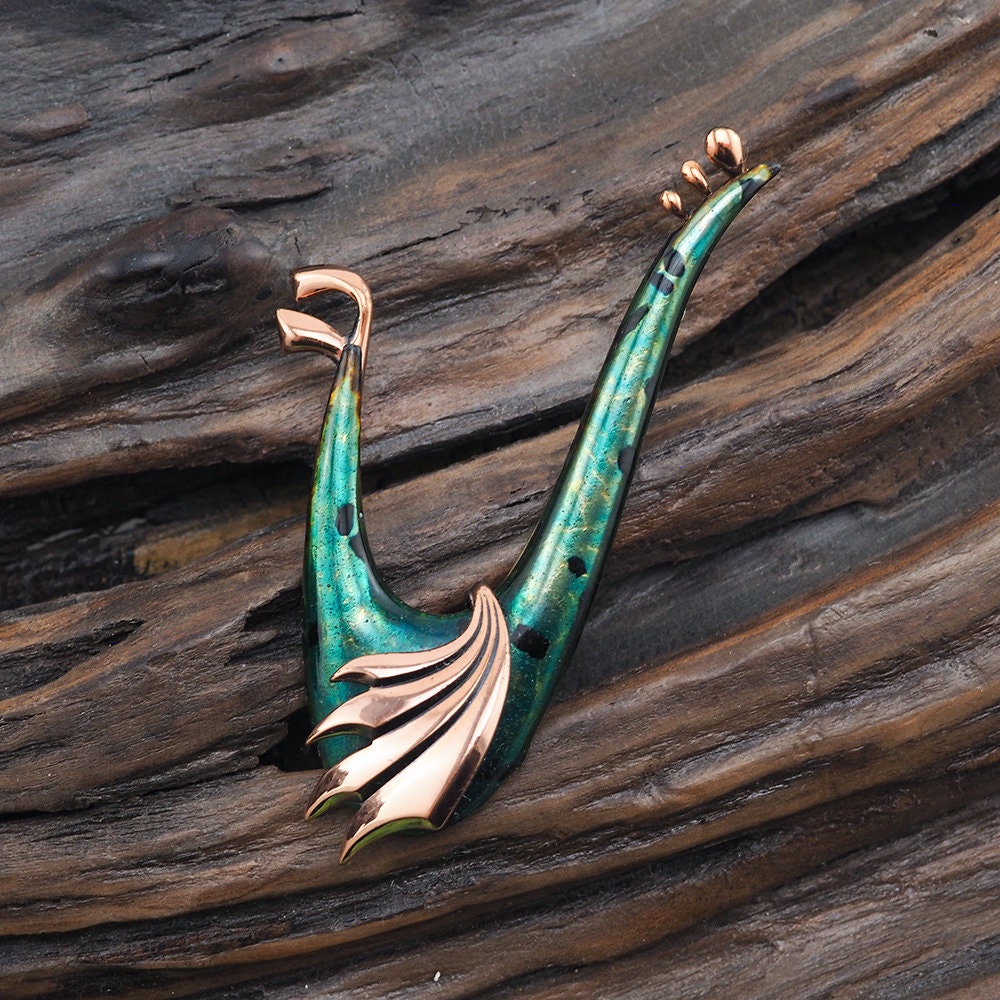 Matisse Windsong Copper Enamel Brooch