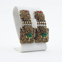 Vintage Earrings Ornate Vintage Brass Statement