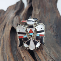Bobbie Shack - Bague Thunderbird avec incrustation Zuni
