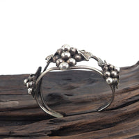 Vintage Mexcian Sterling Silver Grapes Cuff Bracelet