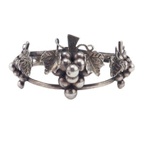 Vintage Mexcian Sterling Silver Grapes Cuff Bracelet