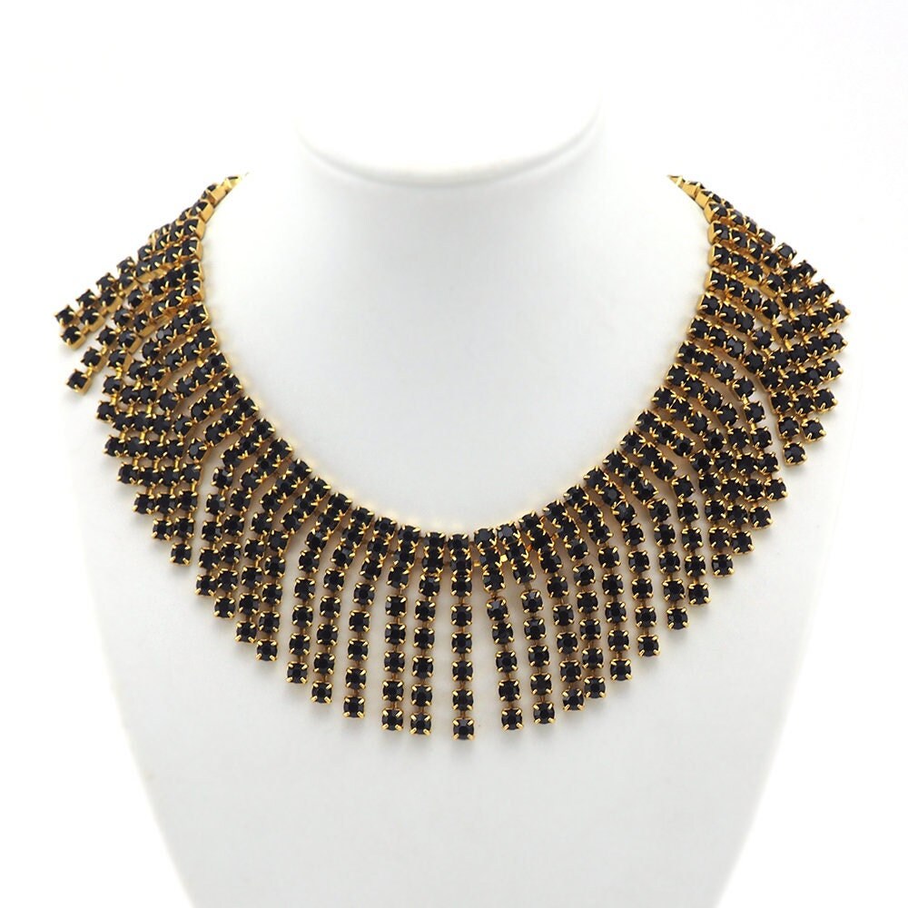 Vintage top Rhinestone Collar Necklace