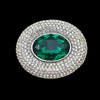 Ciner Rhinestone Emerald Crystal Brooch